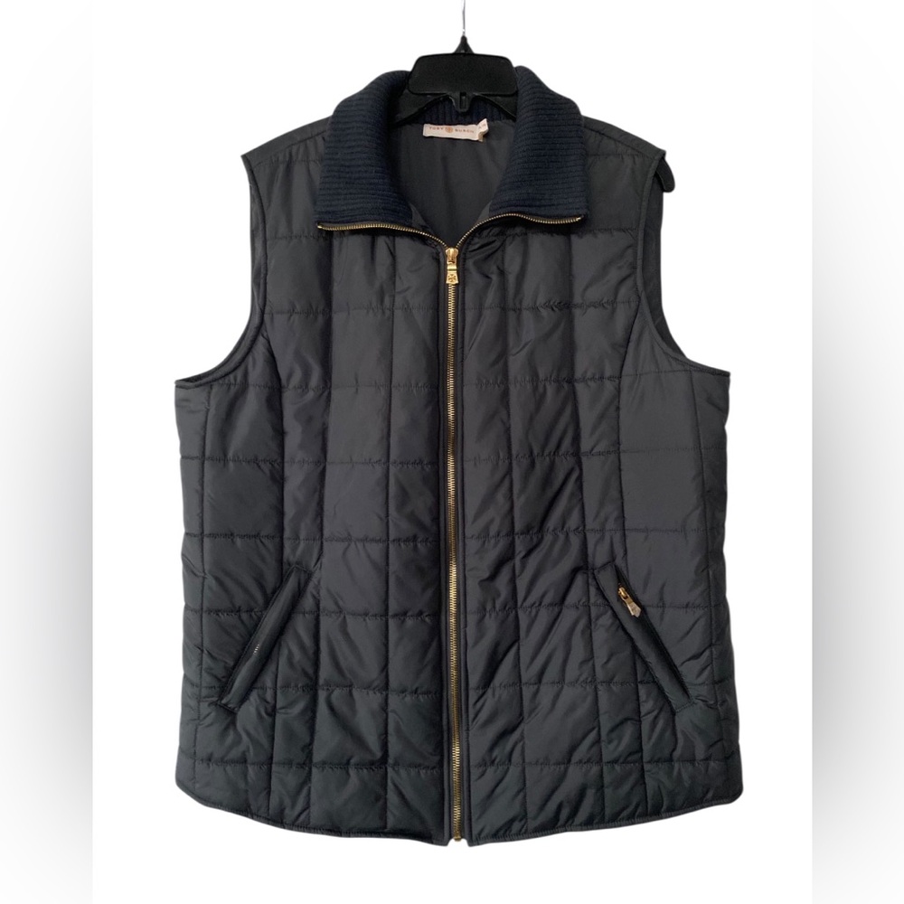 Tory Burch  Belinda Puffer Anthracite gray Vest Never Worn